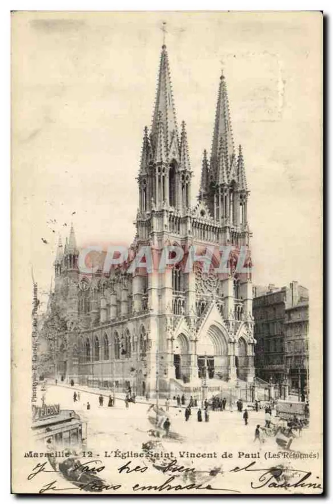 Marinelle - Die Kirche Saint Vincent de Paul (Die Reformierten) — Phototypie E. Laurier - D. Picon, n°12 - Vorderseite