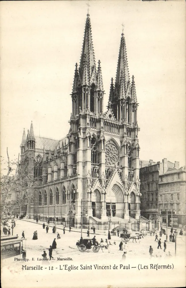 Marseille - Kirche Saint-Vincent-de-Paul — Die Reformierten — Phototyp. E. Lacour — n°12 - Vorderseite
