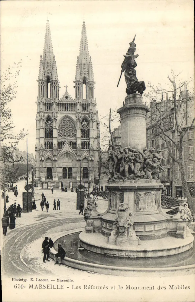 Marseille — Les Réformés und das Monument des Mobiles — Phototyp E. Lacour - Vorderseite