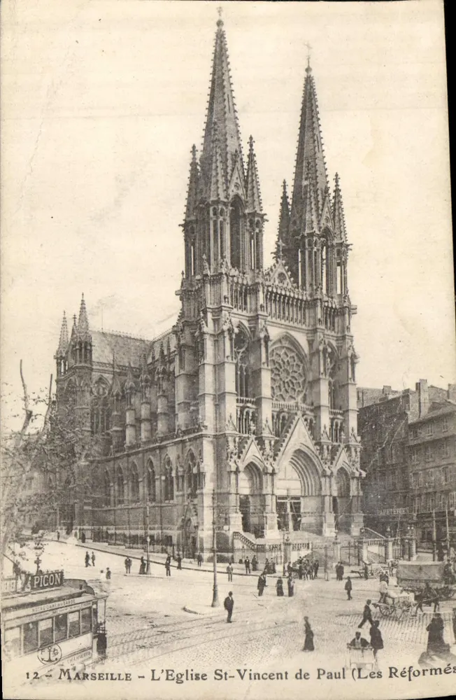 Marseille - Die Kirche Saint-Vincent-de-Paul (Die Reformierten) - PICON - Vorderseite