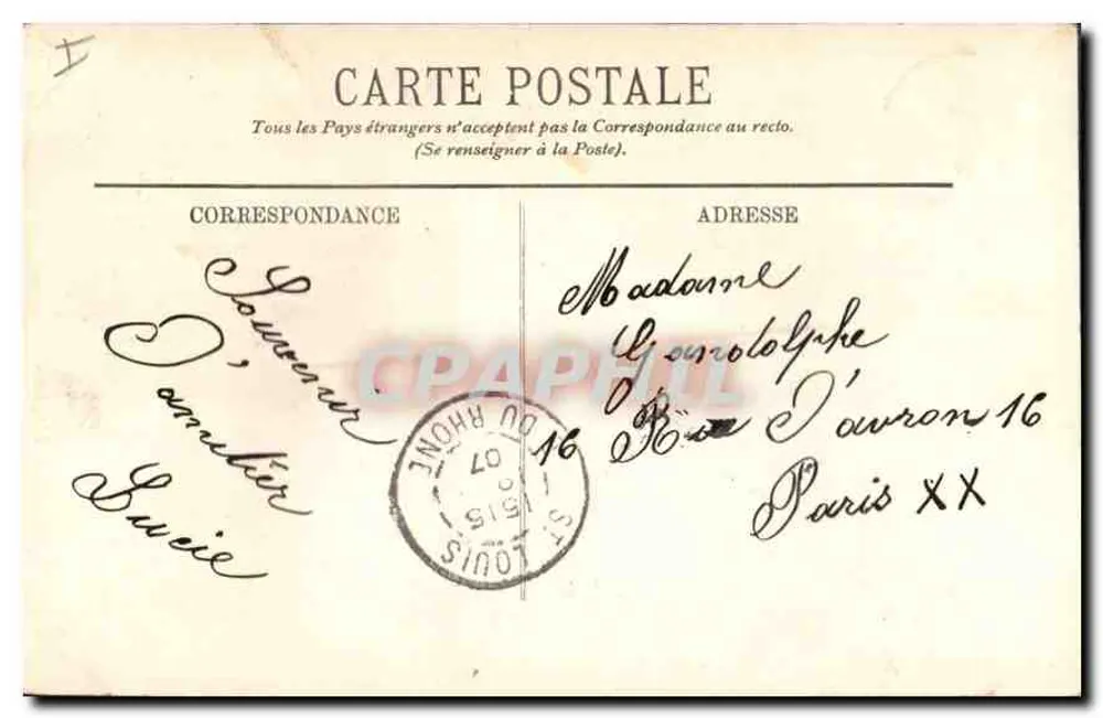 Marsiglia — La Chiesa dei Riformati — LL. — 182 - Verso