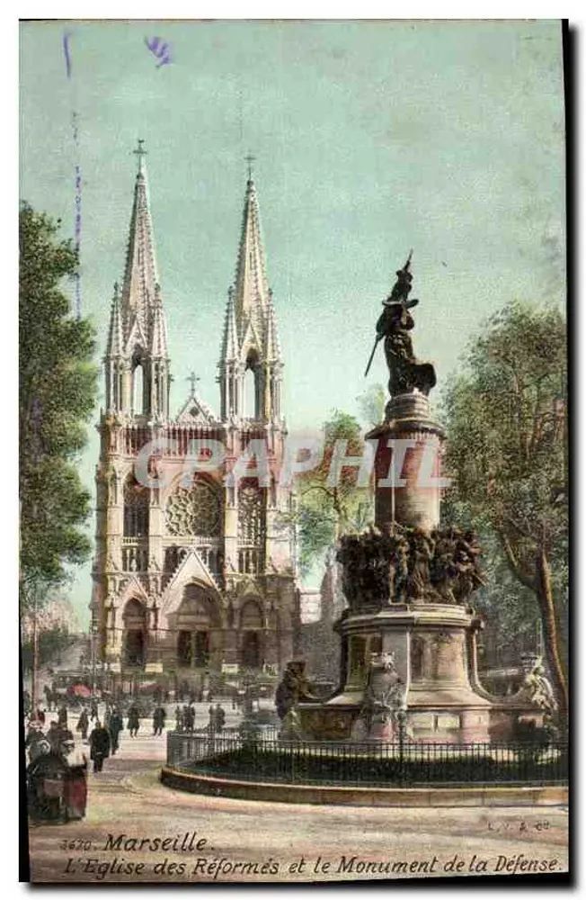 Marseille — Die Reformierte Kirche und das Monument de la Défense — AQUA PHOTO PARIS - Vorderseite