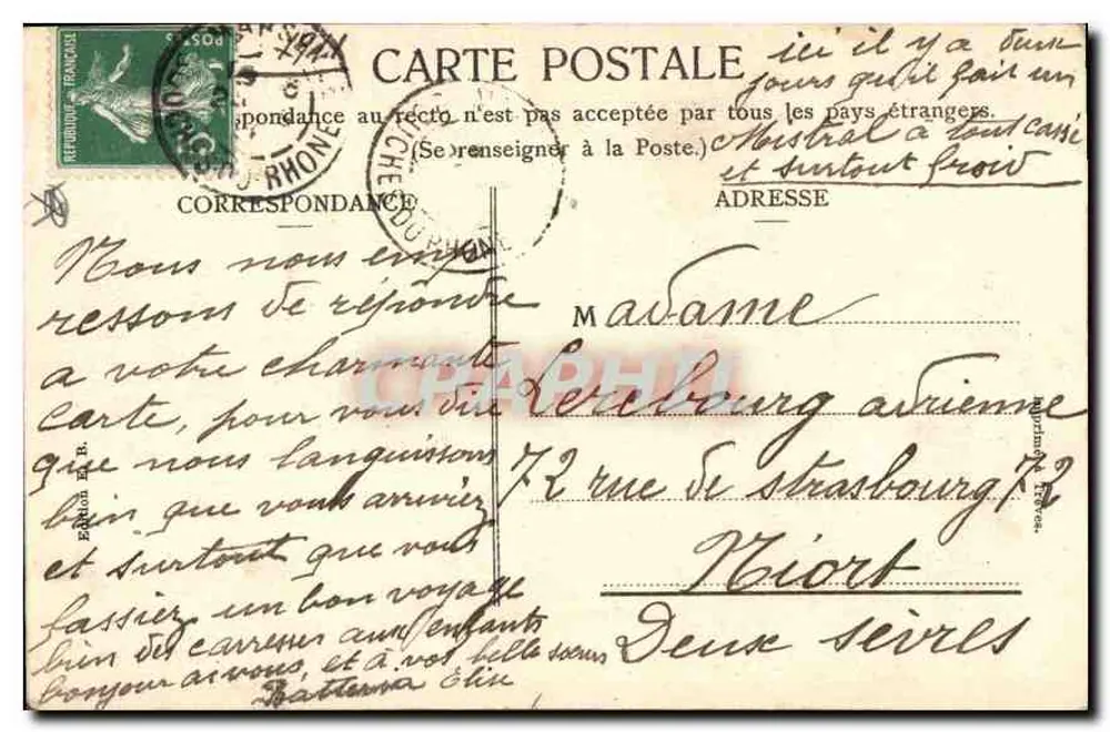Marselha - O arco do triunfo (Porta de Aix). - Verso