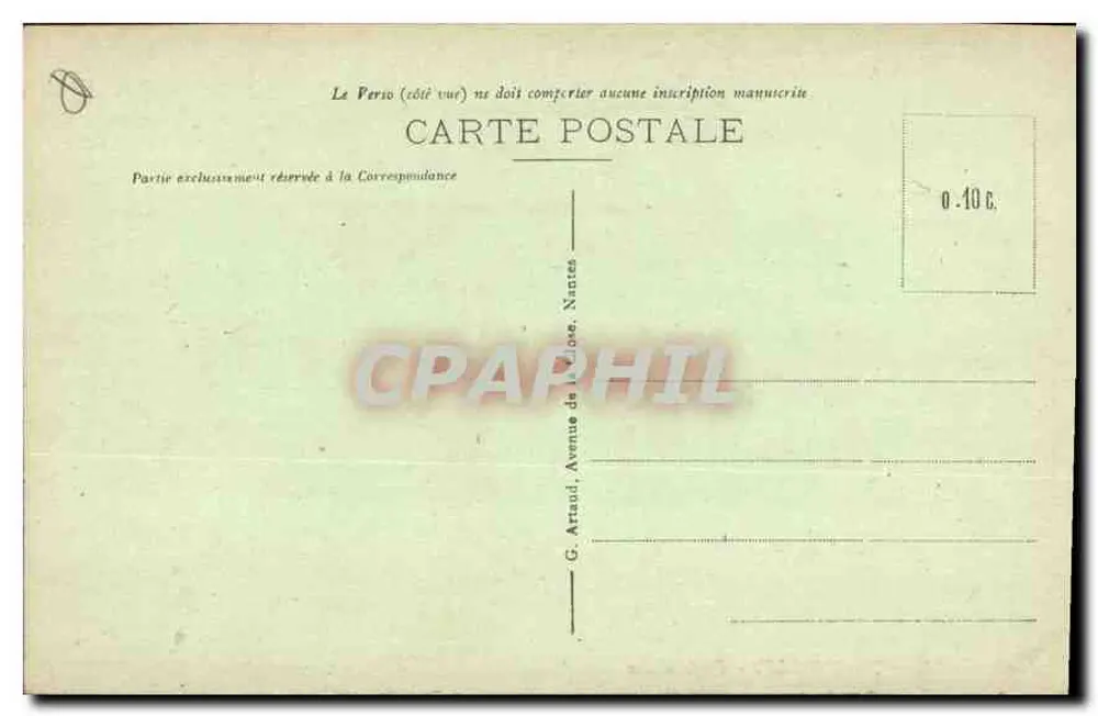 Marselha - Porta de Aix — editor G. Artaud, Nantes, n° 159 - Verso