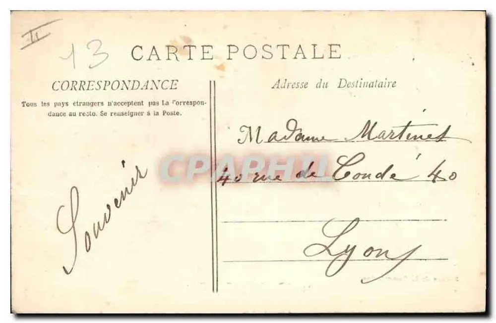 Marselha - A Porta de Aix — Edição da Samaritaine, n°14 - Verso