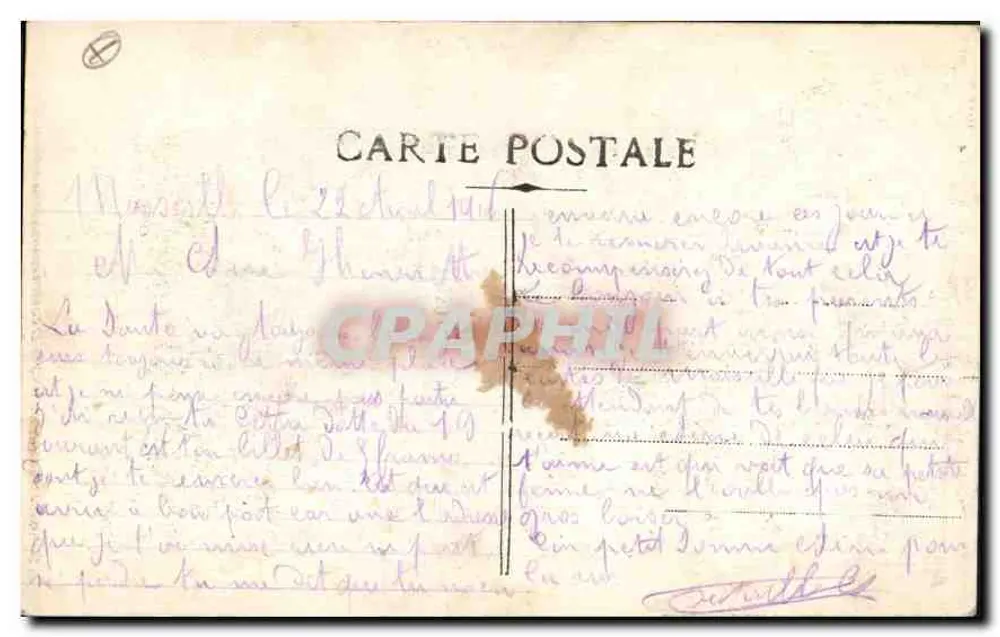 MARSEILLE - Porta de Aix — Arco de triunfo com inscrição 'À LA MÉMOIRE DE MARCELLE RICORDALLO' — Editor: Éd. G. C. Compagnie - Verso