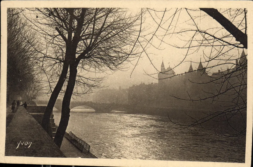 Die Seine am Louvre-Ufer — Paris — Kunstausgabe YVON, Paris - Vorderseite
