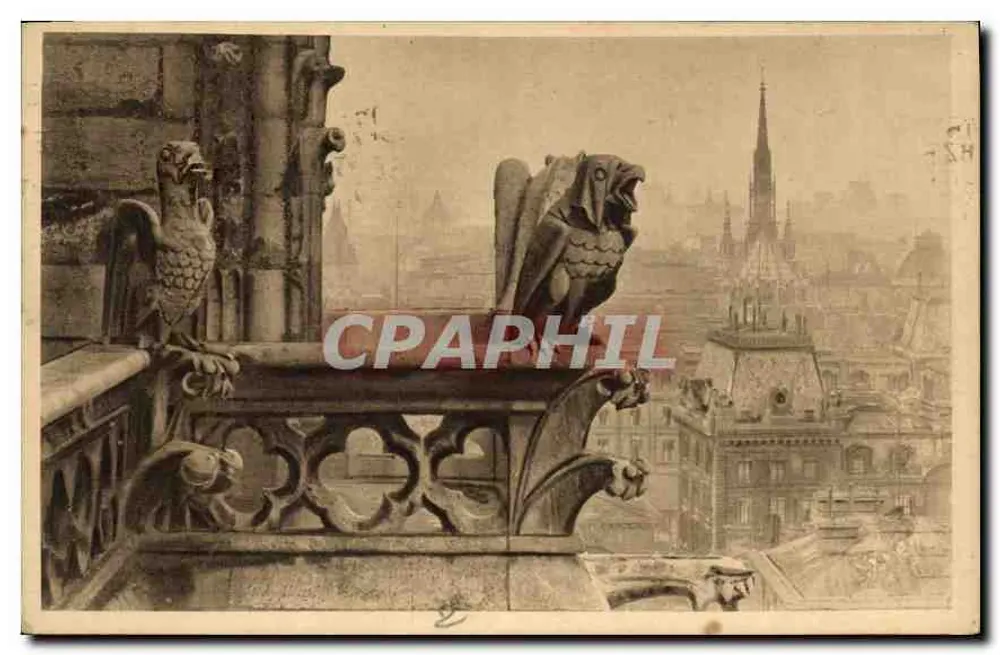 Notre-Dame de Paris — Detail der Nordfassade — Les Éditions d'Art Yvain - Vorderseite