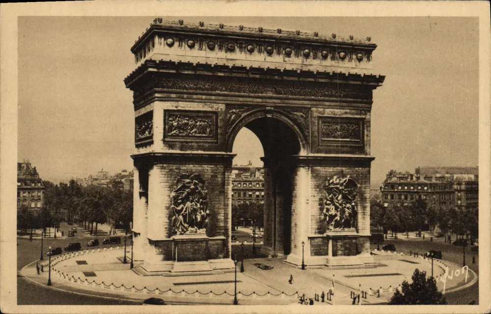 Arco do Triunfo — Paris — Edições de Arte Yvoni - Frente