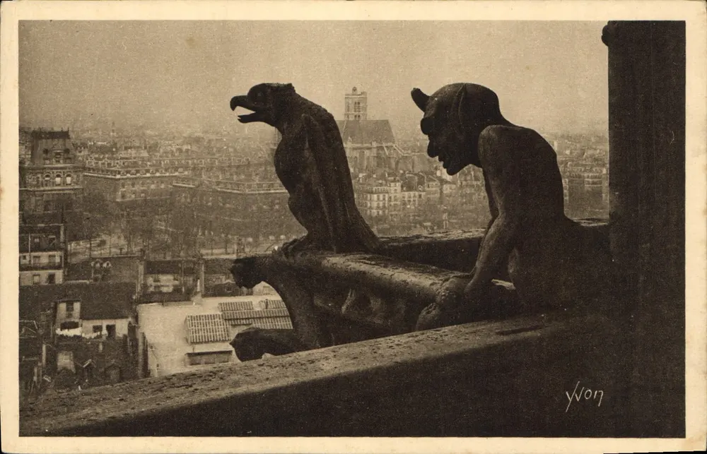 Notre-Dame de Paris — Detail der Nordfassade — Künstleredition YVON - Vorderseite
