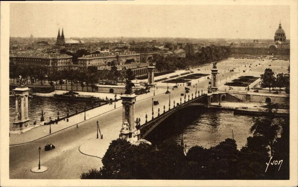 Brücke Alexandre III und die Esplanade des Invalides — Editions d'Art YVON, n°141 - Vorderseite
