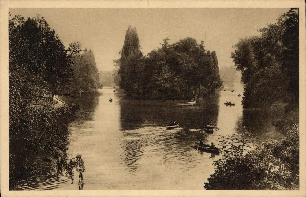 Paris. Spazieren — Bois de Boulogne - Unterer See — Les Éditions d'Art 'VON' Paris 15 Rue Maréchal - Vorderseite