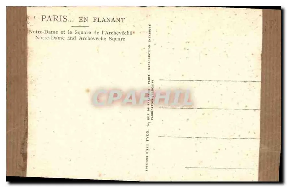 Nostra Signora di Parigi — vista dalla Senna — Edizioni DART TYVON - Verso