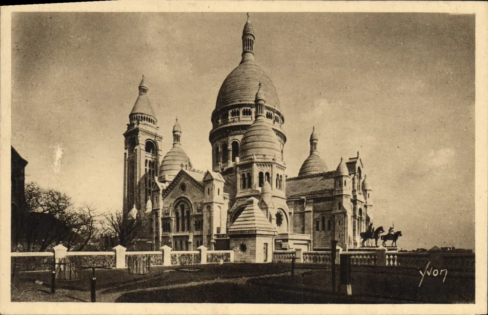 Basílica do Sagrado Coração — Paris — Edição Yvon, n° 239 - Frente