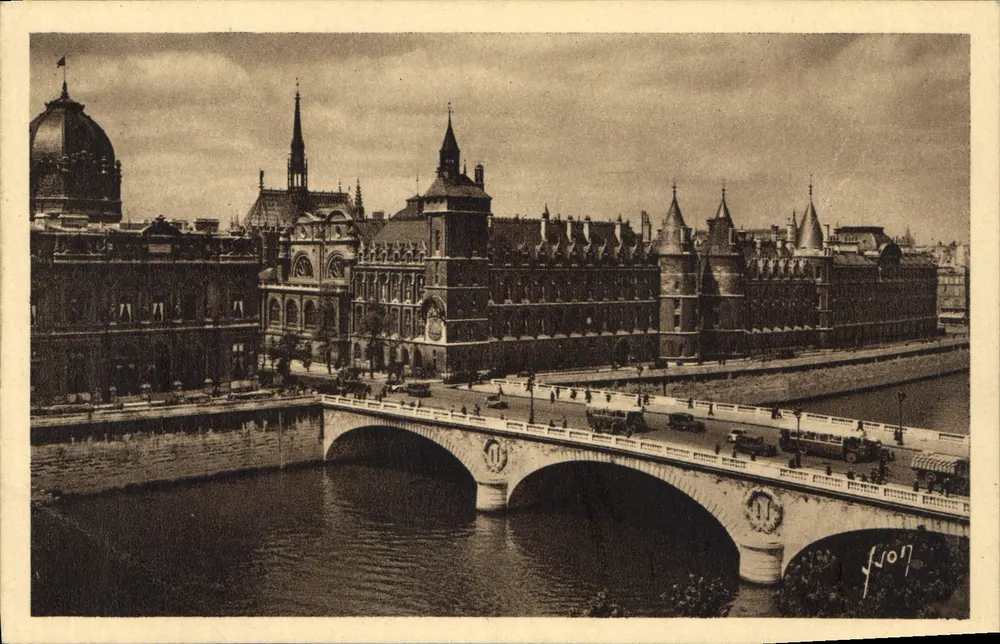 Paris — Palácio de Justiça e Ponte au Change — Edições d'Art Yvon - Frente