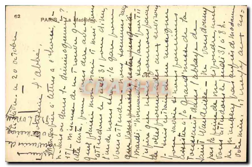 Palácio de Justiça de Paris — vista geral — editor Mona, n°62 - Verso