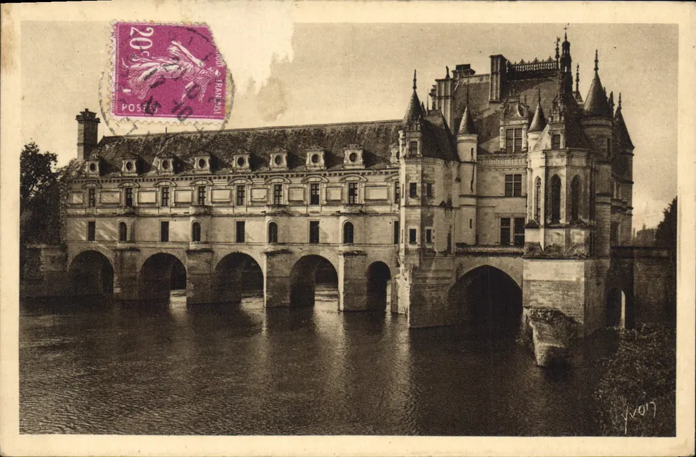 Schloss Chenonceau — Nordöstliche Fassade — Les Éditions d'Art 'VON' Paris - Vorderseite
