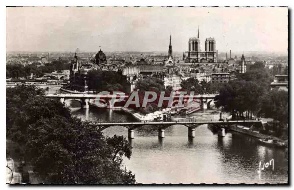 Paris — La Cité - Notre-Dame et les ponts — Éditions d'Art Martel, Paris - Frente