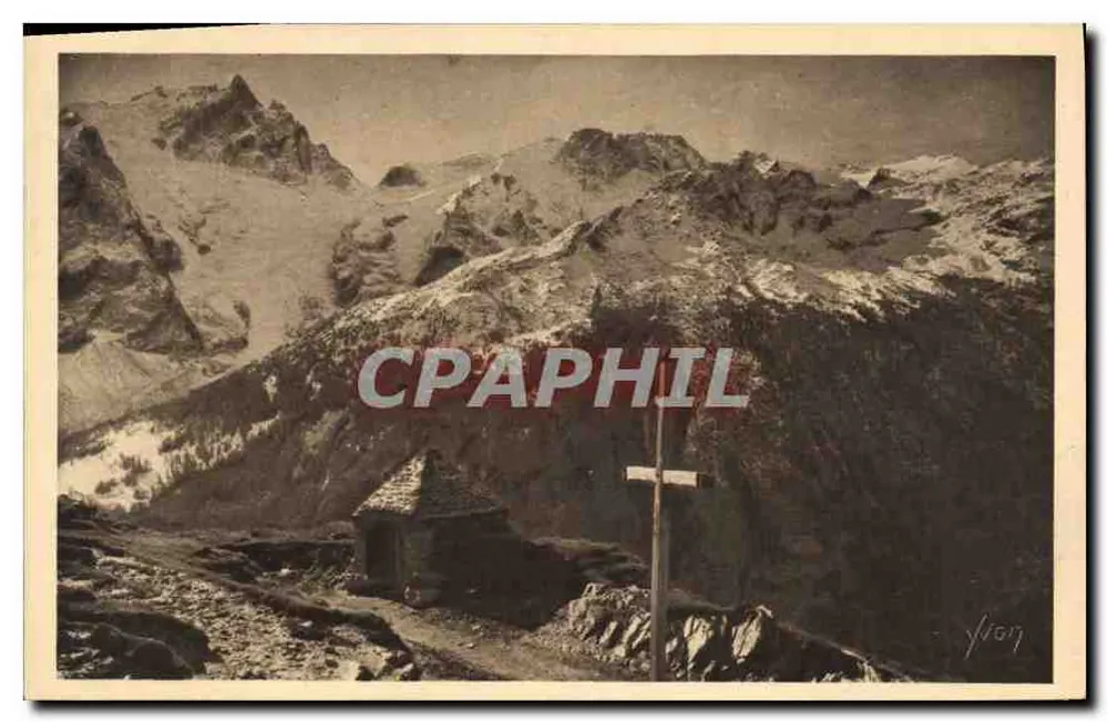 Die Alpen — Kapelle Ste-Anne der Portes du Chazelet und Gletscher des Ratcau — Éditions d'Art Yvon, Paris - Vorderseite