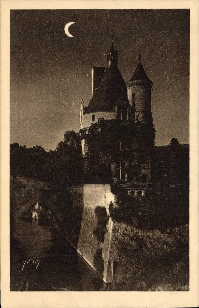 Castelo de Chenonceaux — Luz da lua — Edição de Arte YVON, Lyon - Frente