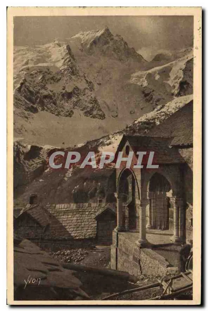 La Meije (3987 m) — Ansicht der Terrassen im Vordergrund, alte romanische Kirche — Les Éditions d'Art Yvon, Paris - Vorderseite