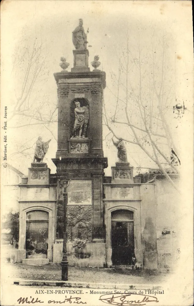 Aix-en-Provence — Monument Sec, Cours de l'Hôpital — C. Martine, Verlag - Fot. Jouven - Vorderseite