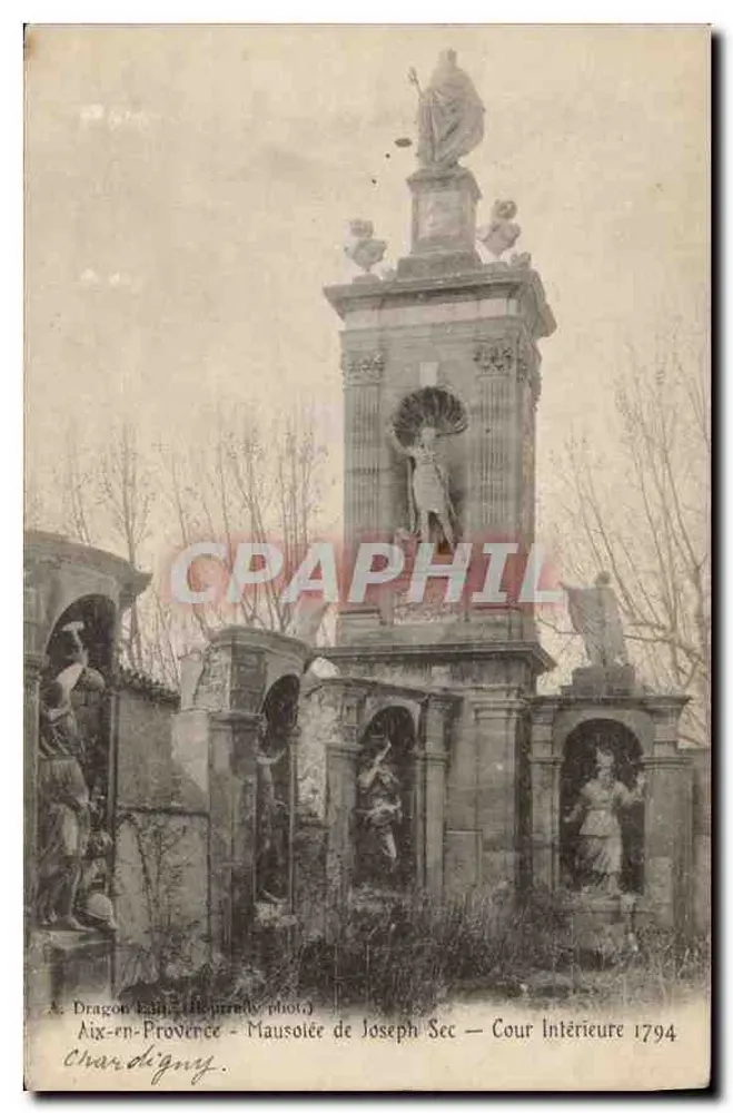 Aix-en-Provence — Mausoléu de Joseph Sec — Cour Intérieure 1794 — Dragon (Héritage photo) - Frente