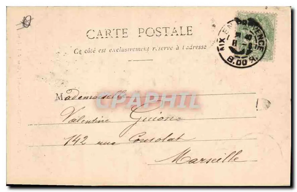Aix-en-Provence — Trockener Monument, Kurs der Klinik — C. Martinet, Verlag Phot. Jouven - Rückseite