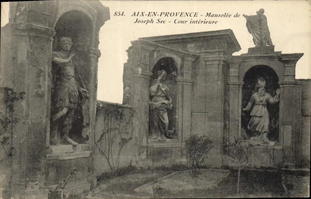 Aix-en-Provence - Mausoléu de Joseph Sec - Pátio interno — J. B. Bouis, editor - Frente
