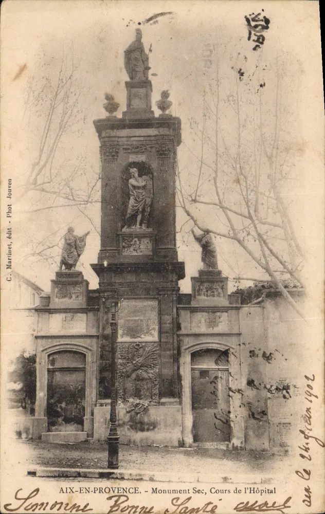 Aix-en-Provence — Trockenmonument, Cours de l'Hôpital — C. Martinet, Verlag Phot Jouven - Vorderseite