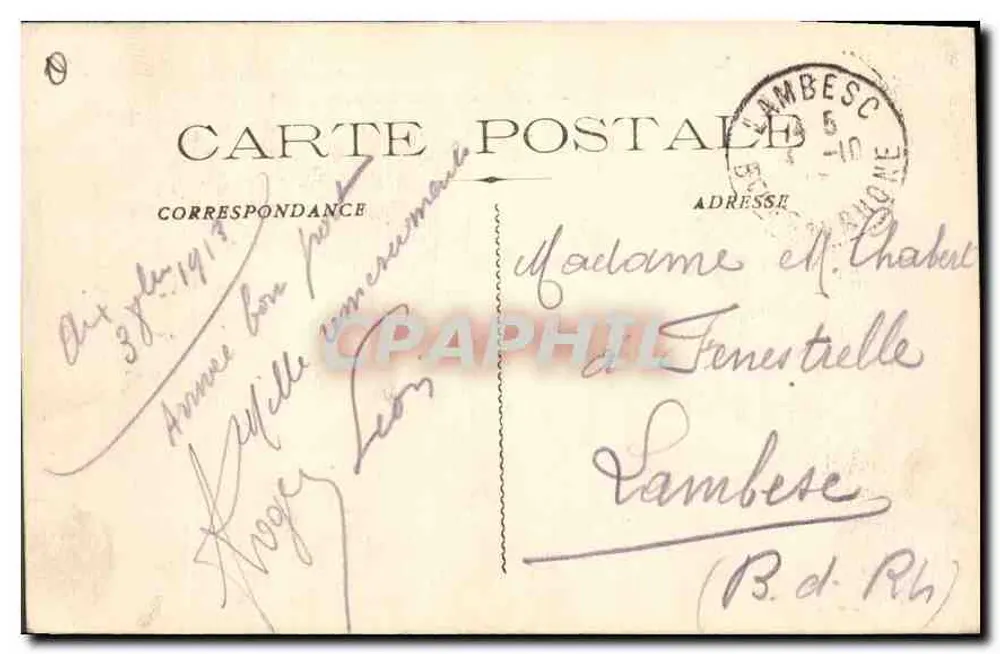 Aix-en-Provence — Mausoléu de Joseph Sec — Cour intérieure — Editor: Joseph Sec, n° 854 - Verso