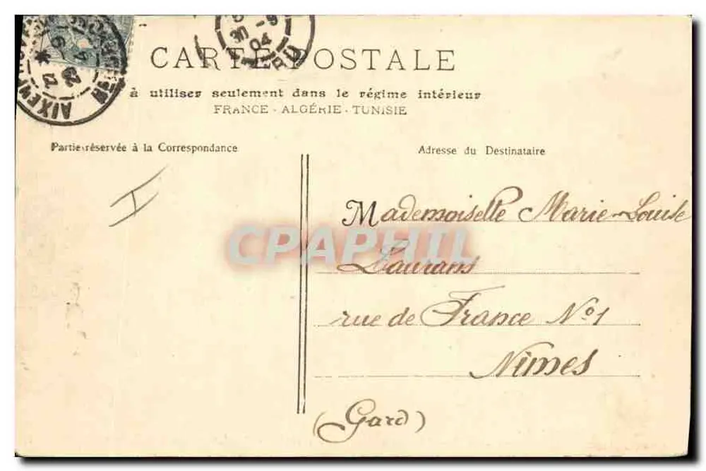 Musée d'Histoire Naturelle — Boulevard du Roi Renée — Aix-en-Provence — Sammlung Jaussaud - Rückseite