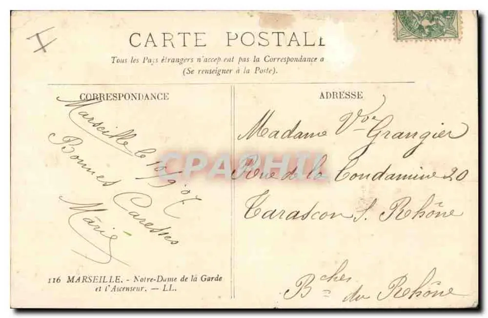 Aufzug der Garde — Marseille — Verlag RANA, n° 116 - Rückseite