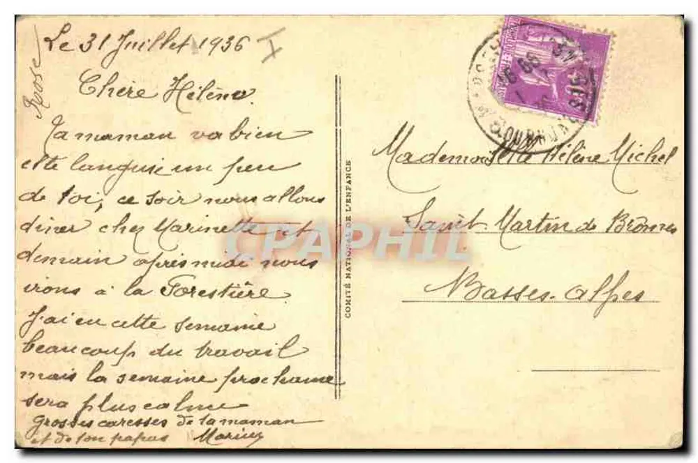 Marseille — Notre-Dame de la Garde — Durch die Kiefern — LL, Nr. 415 - Rückseite