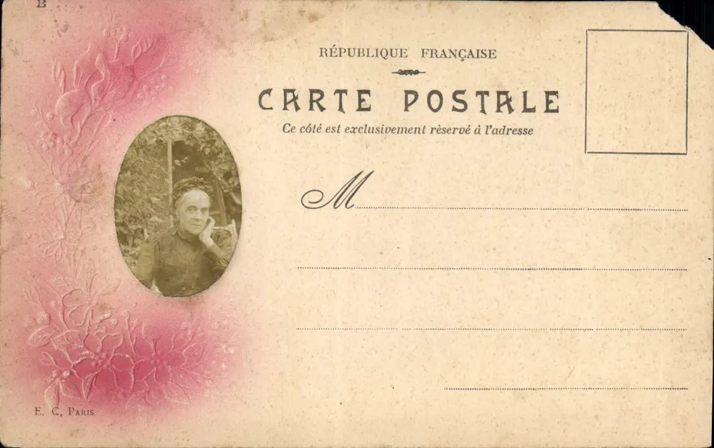 Grand'mère, Lolotte, Georges und Piéronot im Garten in Chambly — E. C. Paris - Vorderseite