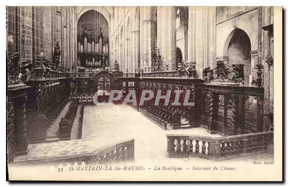 Saint-Maximin-la-Ste-Baume — Die Basilika — Innenansicht des Chors — Verlag Aguel, Nr. 35 - Vorderseite