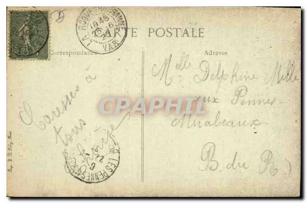 Montrieux-le-Jeune — Le Gapeau — Verlag C.D. Nr. 18 - Rückseite