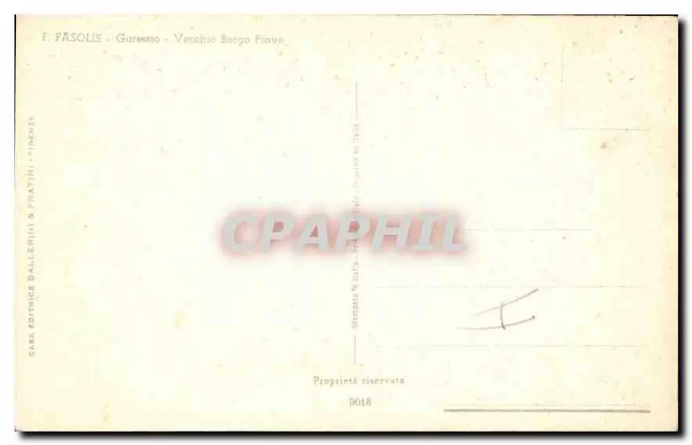 Garesmo - Altburg Piave — F. FASOLIS, Serie 9018 - Rückseite