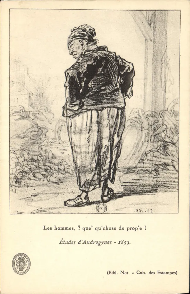 Androgyne — Estudios de Andróginos — Bibliothèque Nationale des Estampes - Anverso