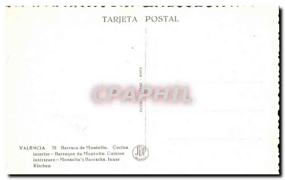 Cozinha — Barraca de Montollu — Cliché López - EGEA - Verso