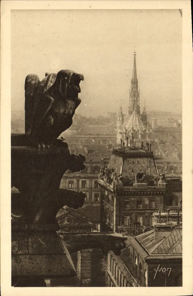 Paris. Spaziergang — Chimäre von Notre-Dame und Sainte-Chapelle — Yvon, n°58 - Vorderseite