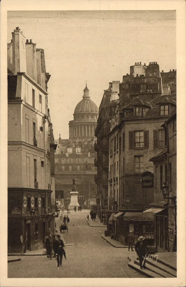 Rue du Haut-Pave — vista em direção à cúpula do Panteão — Edição d'Art YVON - Frente