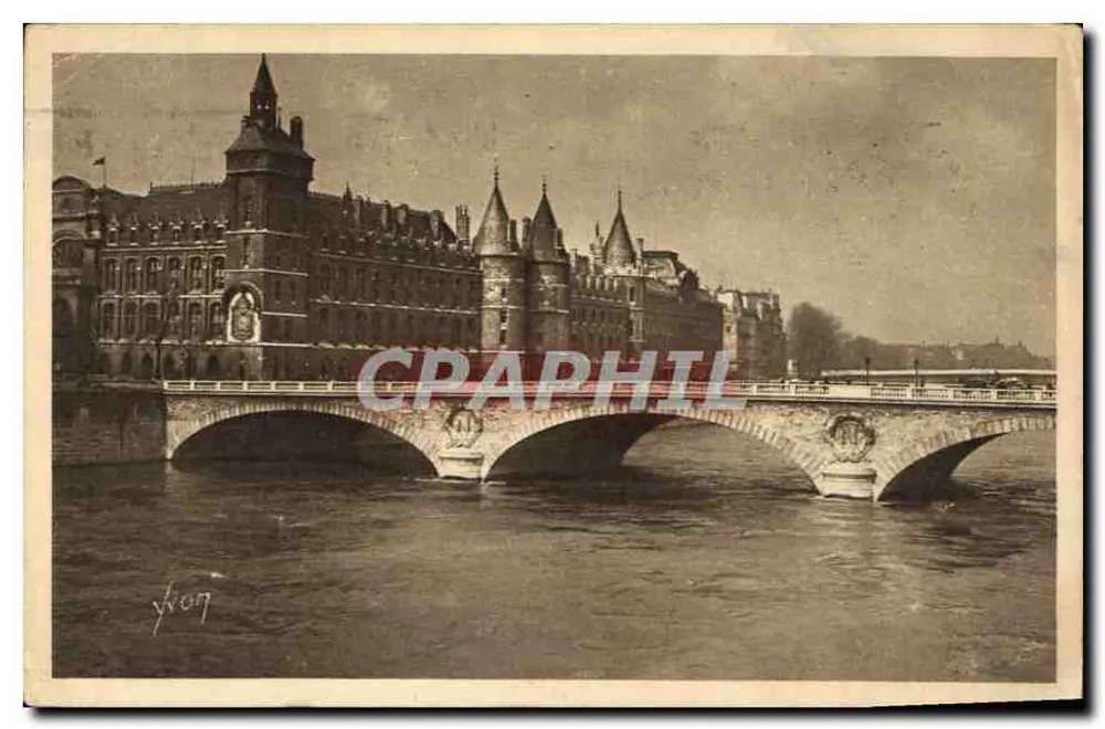 Paris — Das Palast der Gerechtigkeit und der Pont au Change — Les Éditions d'Art Yvon - Vorderseite