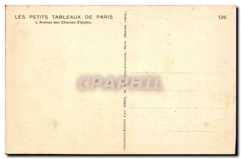 Les Champs-Élysées — vista aérea — Mona - Verso