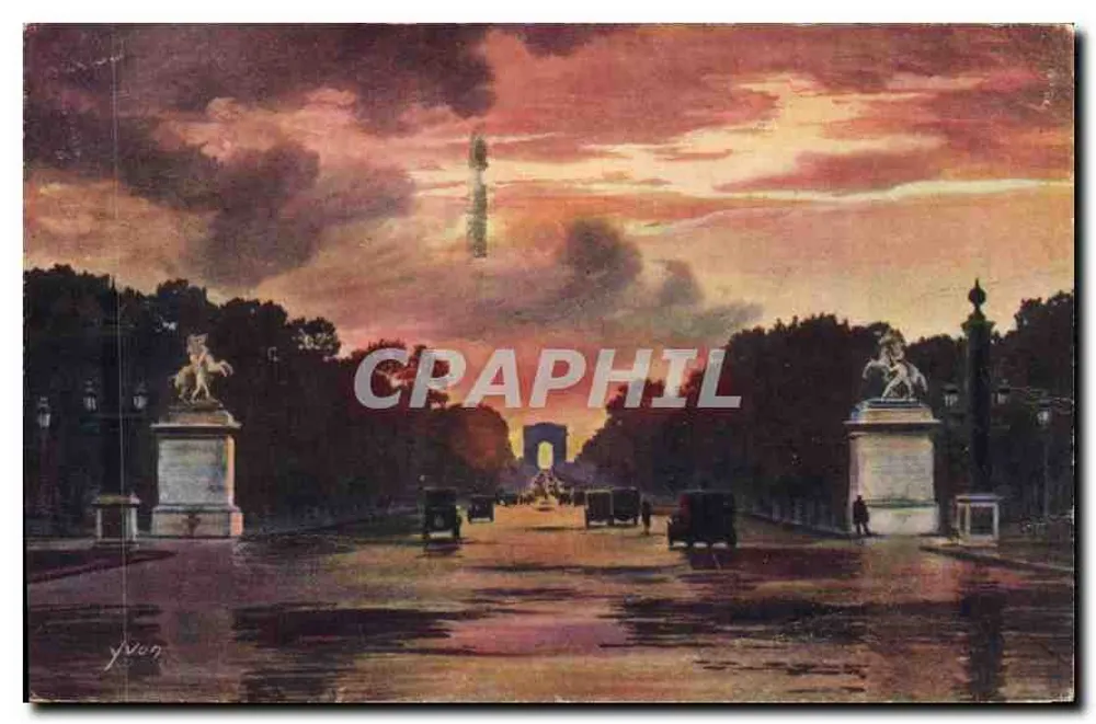Avenida dos Campos Elísios — Paris — Edições de Arte Yvon, n°17 - Frente