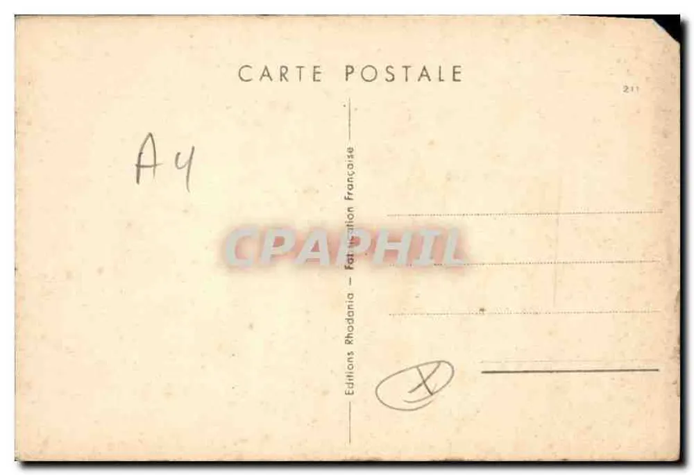 Bebê sorridente — desenho a lápis — Edições Rhodania - Fattigation Francesa, n°211 - Verso