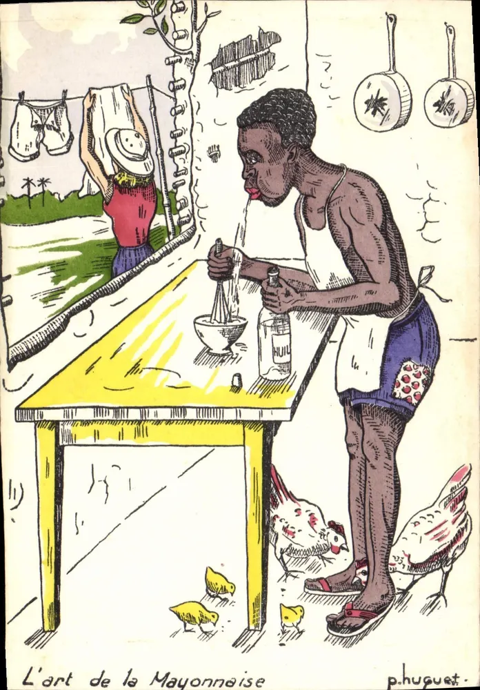 A arte da Maionese — ilustração humorística — P. Huguet - Frente