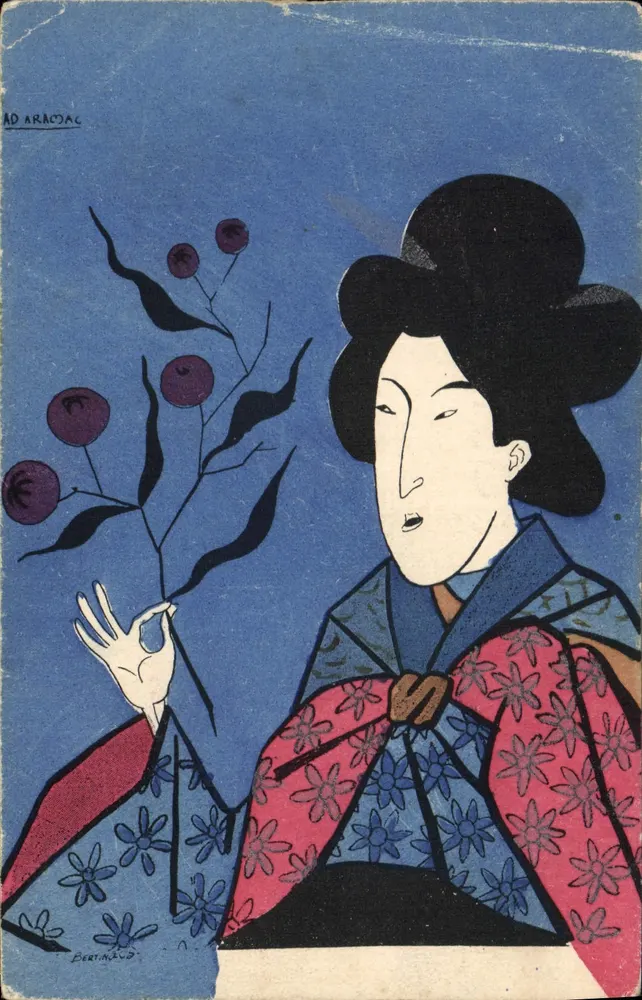 Jovem mulher em kimono — estilo Art Déco — AD ARACDAC - Frente