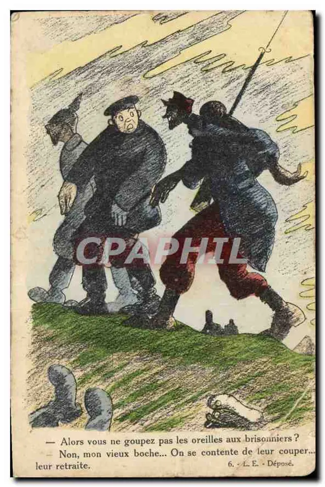 Kampfszene — Brisonniers — Librairie de l'Estampe, humoristische Serie Nr. 6 - Vorderseite