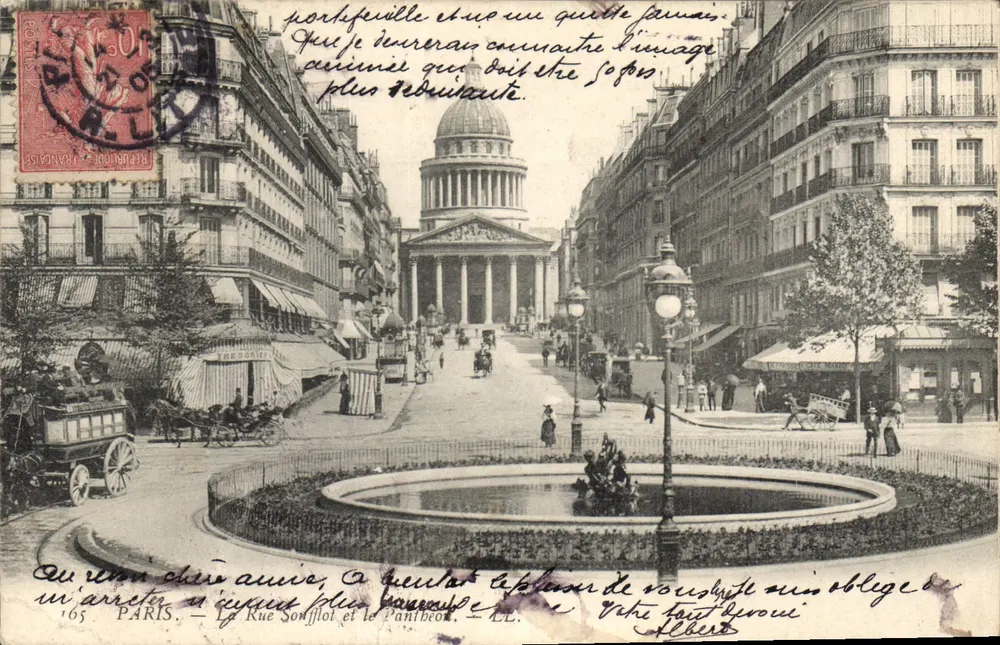 Paris — Rue Soufflot und der Panthéon — Albert Pipard - Vorderseite